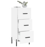 VidaXL Dressoir 34,5x34x90 cm bewerkt hout wit