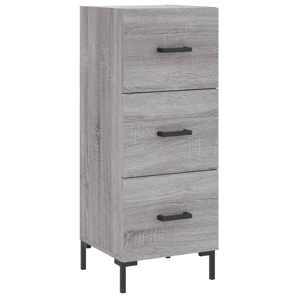 VidaXL Dressoir 34,5x34x90 cm bewerkt hout grijs sonoma eikenkleurig