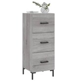 VidaXL Dressoir 34,5x34x90 cm bewerkt hout grijs sonoma eikenkleurig
