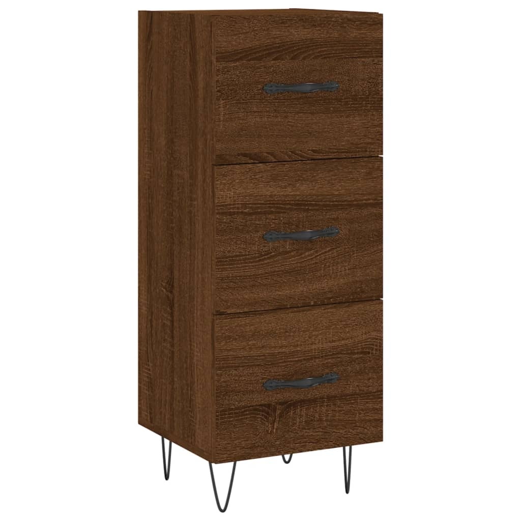 VidaXL Dressoir 34,5x34x90 cm bewerkt hout bruineikenkleurig