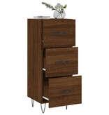 VidaXL Dressoir 34,5x34x90 cm bewerkt hout bruineikenkleurig