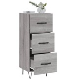 VidaXL Dressoir 34,5x34x90 cm bewerkt hout grijs sonoma eikenkleurig