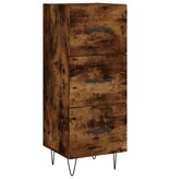 VidaXL Dressoir 34,5x34x90 cm bewerkt hout gerookt eiken