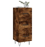 VidaXL Dressoir 34,5x34x90 cm bewerkt hout gerookt eiken