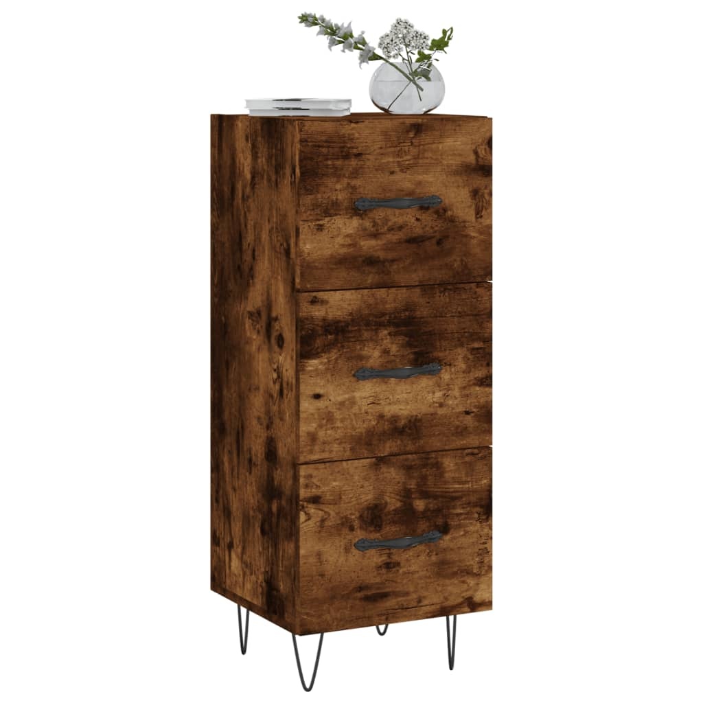 VidaXL Dressoir 34,5x34x90 cm bewerkt hout gerookt eiken