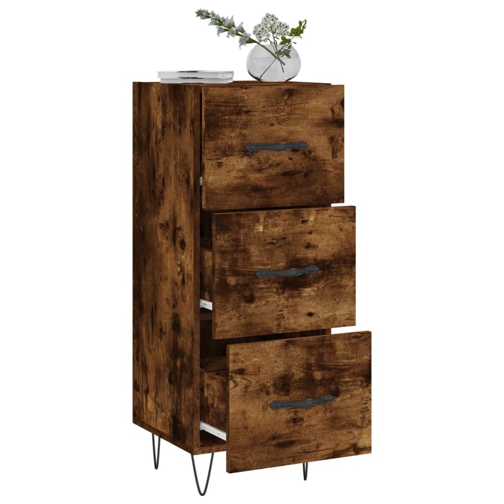 VidaXL Dressoir 34,5x34x90 cm bewerkt hout gerookt eiken