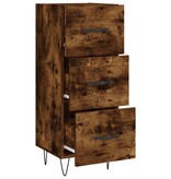 VidaXL Dressoir 34,5x34x90 cm bewerkt hout gerookt eiken