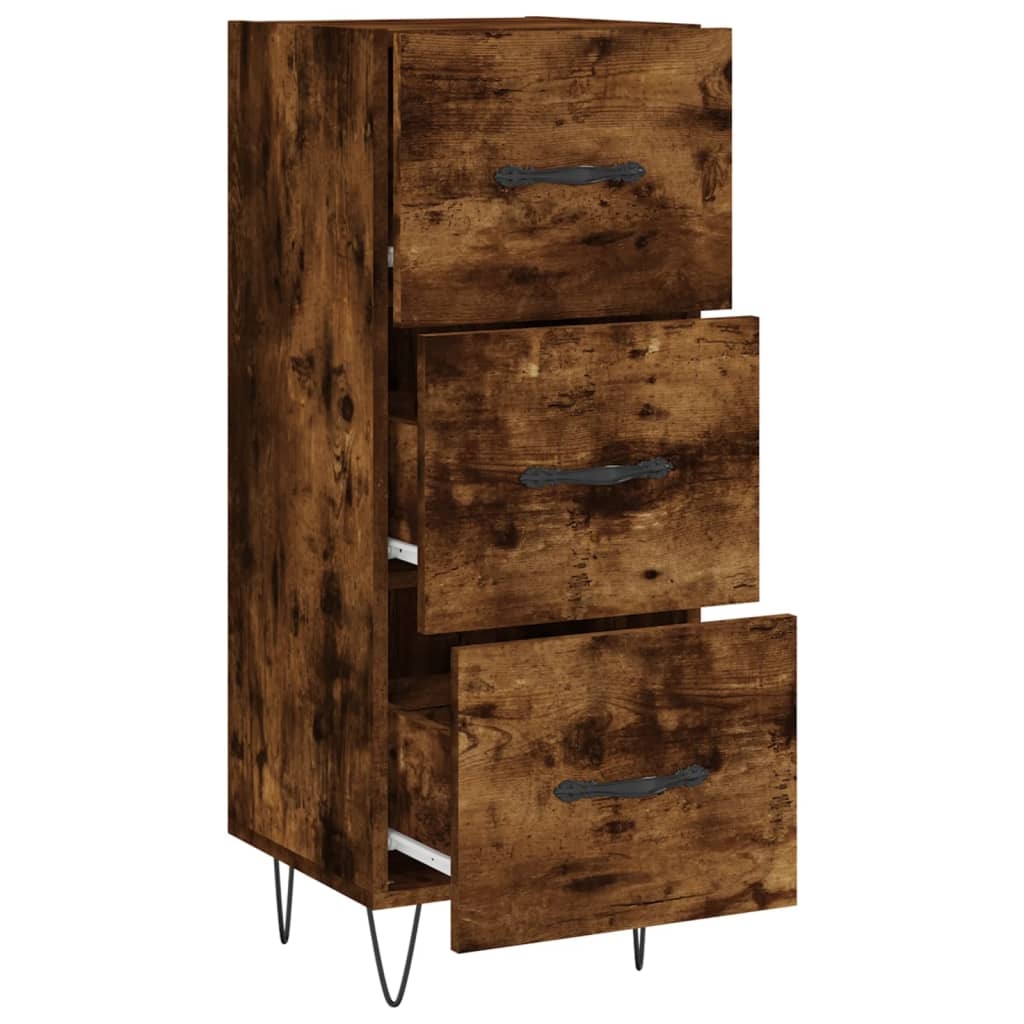 VidaXL Dressoir 34,5x34x90 cm bewerkt hout gerookt eiken