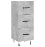 VidaXL Dressoir 34,5x34x90 cm bewerkt hout betongrijs