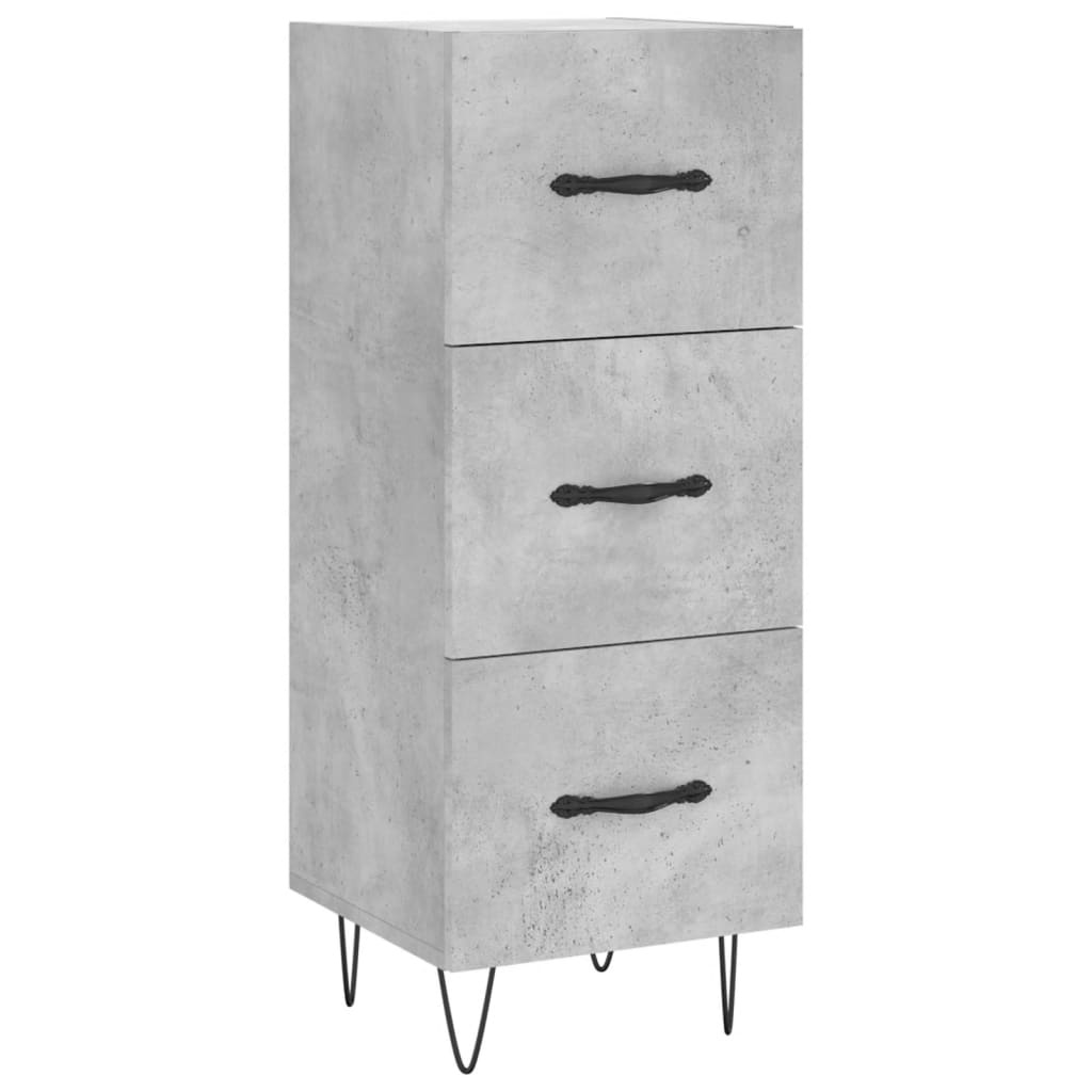 VidaXL Dressoir 34,5x34x90 cm bewerkt hout betongrijs