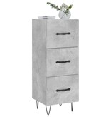 VidaXL Dressoir 34,5x34x90 cm bewerkt hout betongrijs