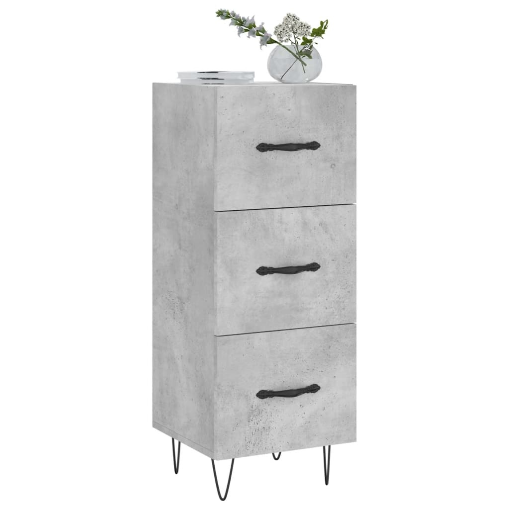VidaXL Dressoir 34,5x34x90 cm bewerkt hout betongrijs