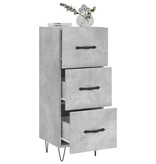 VidaXL Dressoir 34,5x34x90 cm bewerkt hout betongrijs