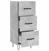 VidaXL Dressoir 34,5x34x90 cm bewerkt hout betongrijs