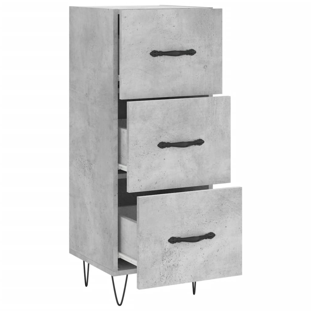 VidaXL Dressoir 34,5x34x90 cm bewerkt hout betongrijs