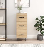VidaXL Dressoir 34,5x34x90 cm bewerkt hout sonoma eiken