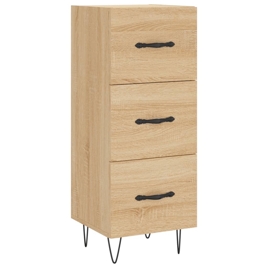 VidaXL Dressoir 34,5x34x90 cm bewerkt hout sonoma eiken