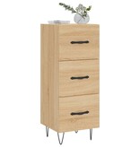 VidaXL Dressoir 34,5x34x90 cm bewerkt hout sonoma eiken