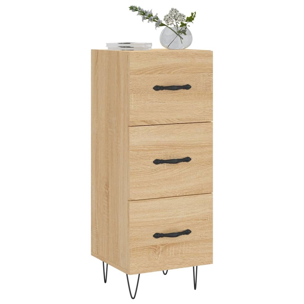 VidaXL Dressoir 34,5x34x90 cm bewerkt hout sonoma eiken