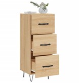 VidaXL Dressoir 34,5x34x90 cm bewerkt hout sonoma eiken