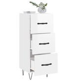 VidaXL Dressoir 34,5x34x90 cm bewerkt hout hoogglans wit