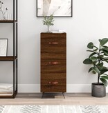 VidaXL Dressoir 34,5x34x90 cm bewerkt hout bruineikenkleurig
