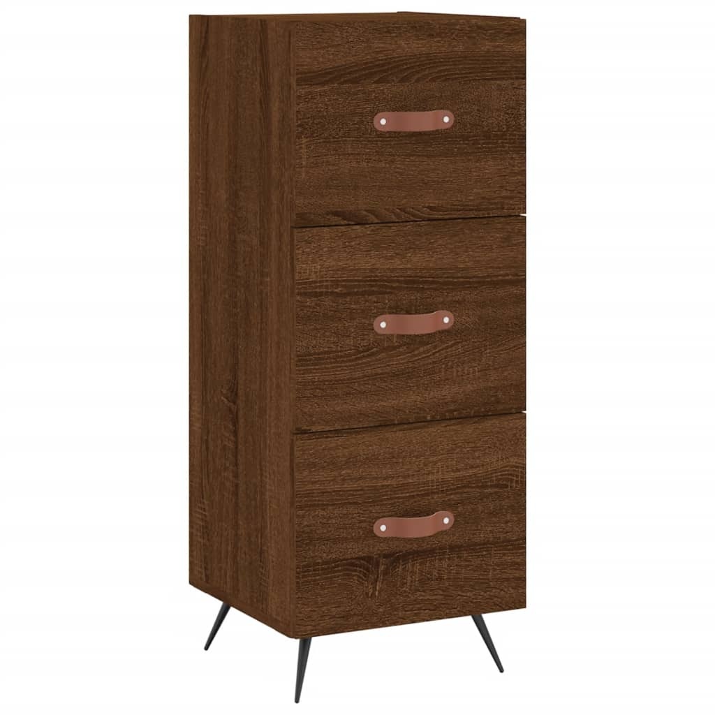 VidaXL Dressoir 34,5x34x90 cm bewerkt hout bruineikenkleurig