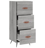 VidaXL Dressoir 34,5x34x90 cm bewerkt hout grijs sonoma eikenkleurig