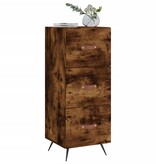 VidaXL Dressoir 34,5x34x90 cm bewerkt hout gerookt eiken