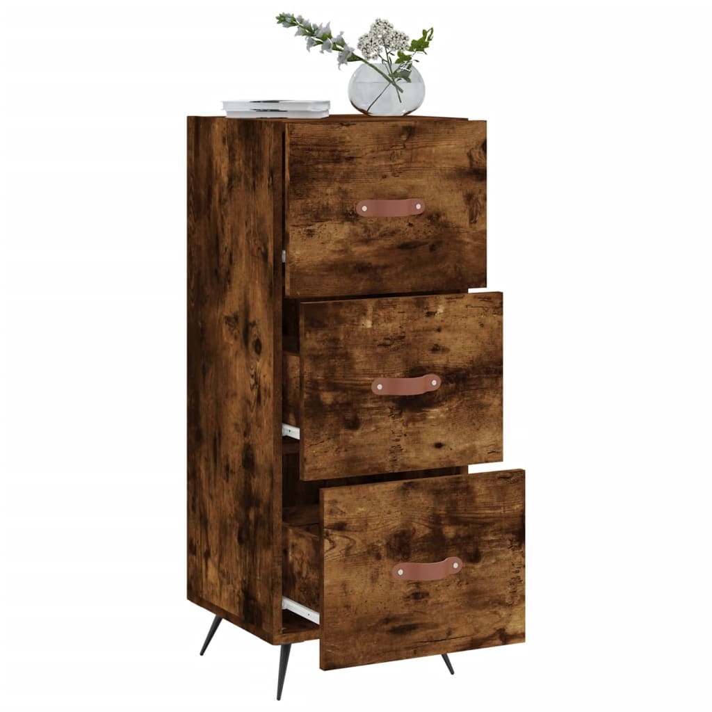VidaXL Dressoir 34,5x34x90 cm bewerkt hout gerookt eiken