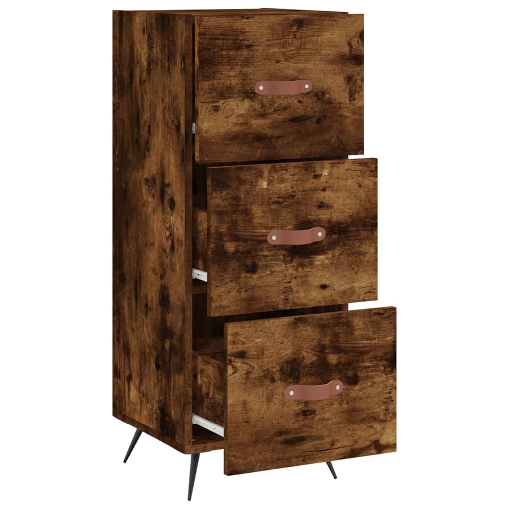 VidaXL Dressoir 34,5x34x90 cm bewerkt hout gerookt eiken