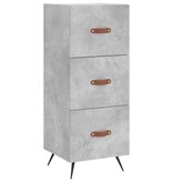 VidaXL Dressoir 34,5x34x90 cm bewerkt hout betongrijs