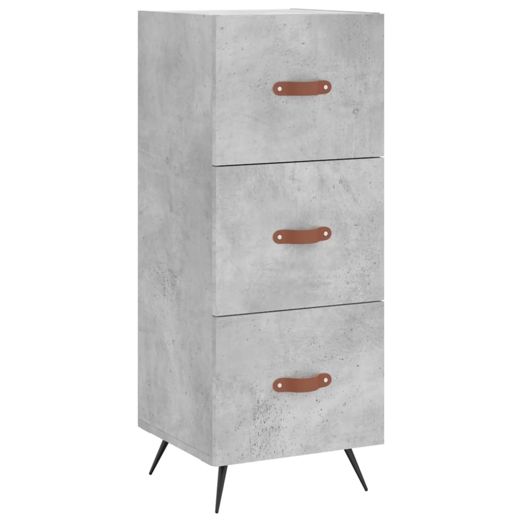 VidaXL Dressoir 34,5x34x90 cm bewerkt hout betongrijs