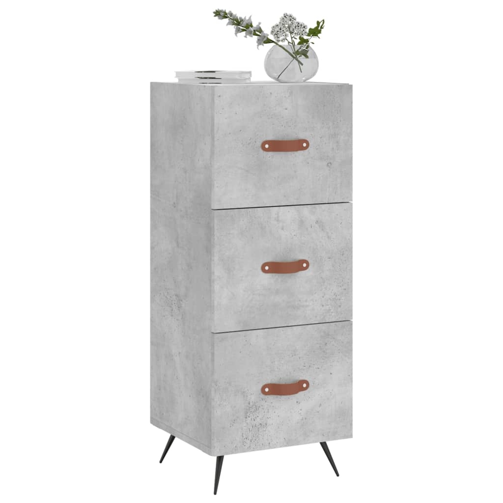 VidaXL Dressoir 34,5x34x90 cm bewerkt hout betongrijs