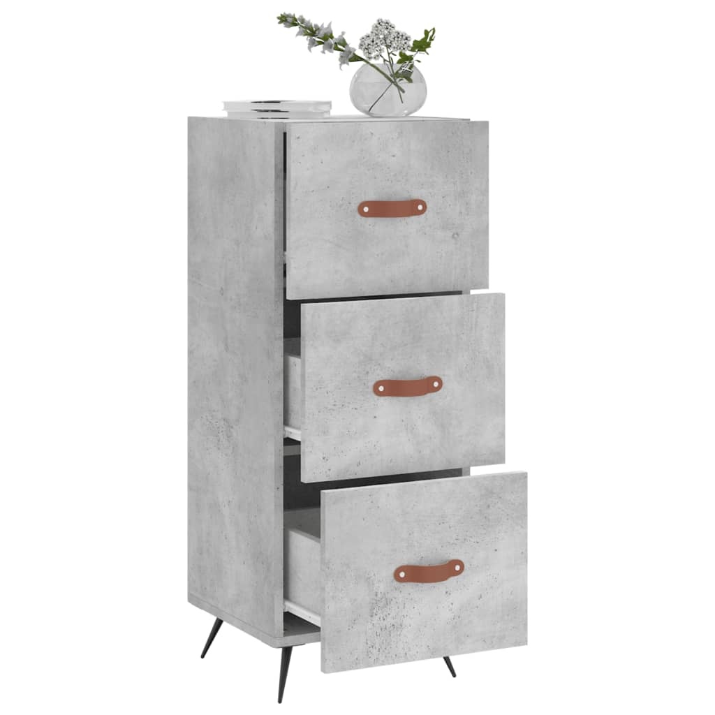VidaXL Dressoir 34,5x34x90 cm bewerkt hout betongrijs