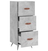 VidaXL Dressoir 34,5x34x90 cm bewerkt hout betongrijs