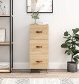 VidaXL Dressoir 34,5x34x90 cm bewerkt hout sonoma eiken