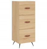 VidaXL Dressoir 34,5x34x90 cm bewerkt hout sonoma eiken