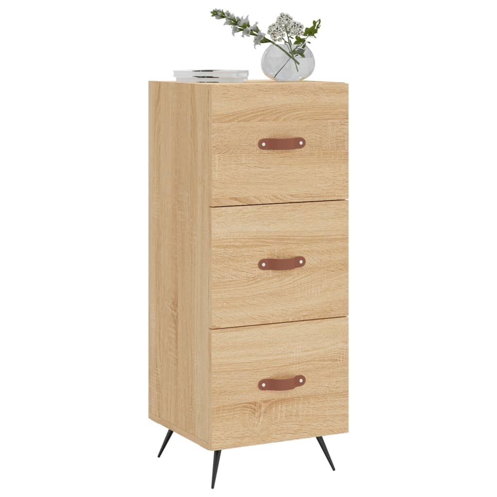 VidaXL Dressoir 34,5x34x90 cm bewerkt hout sonoma eiken