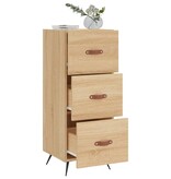 VidaXL Dressoir 34,5x34x90 cm bewerkt hout sonoma eiken