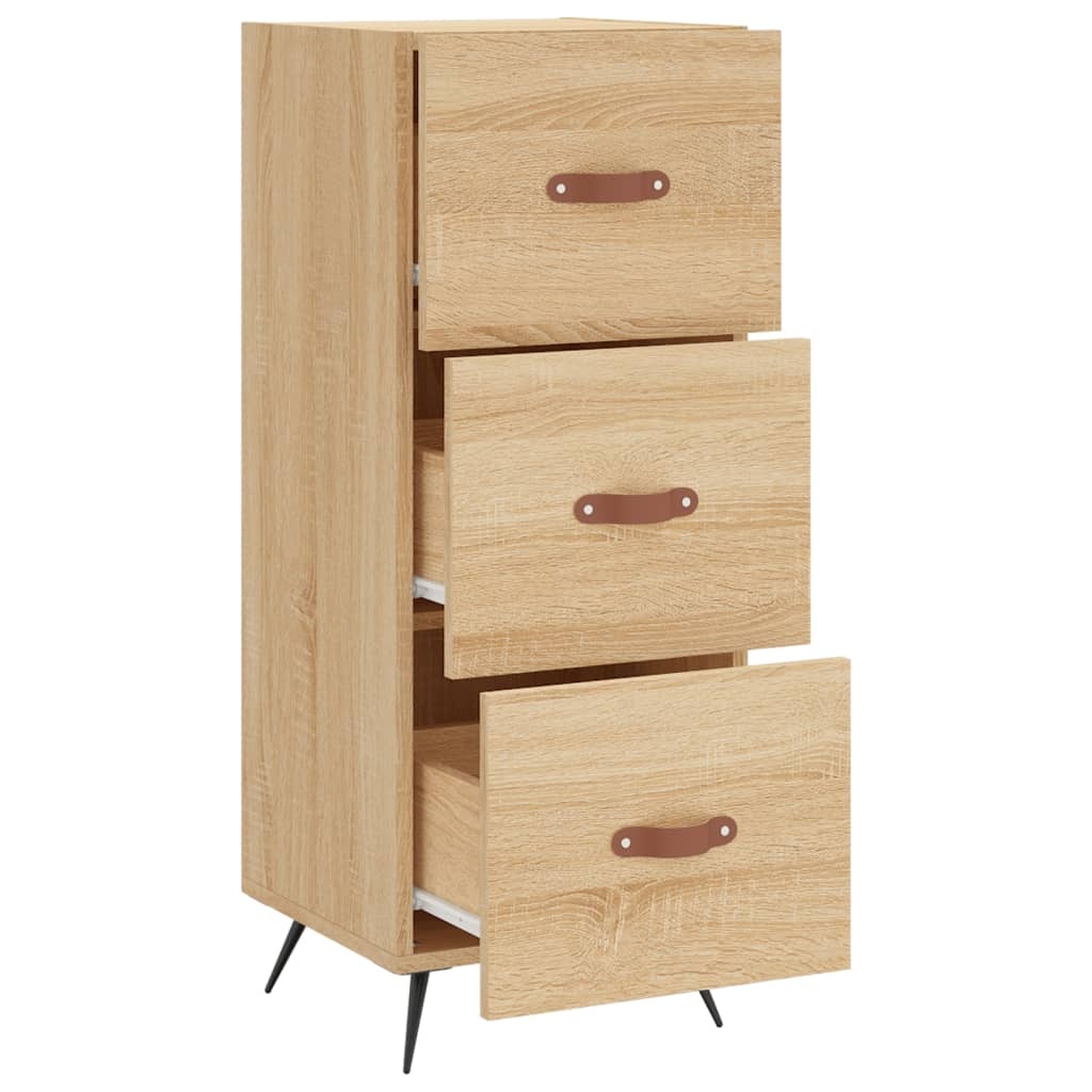 VidaXL Dressoir 34,5x34x90 cm bewerkt hout sonoma eiken