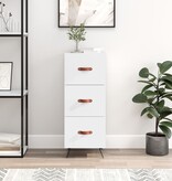 VidaXL Dressoir 34,5x34x90 cm bewerkt hout hoogglans wit