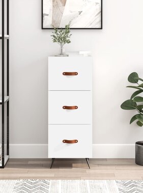 VidaXL Dressoir 34,5x34x90 cm bewerkt hout wit
