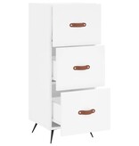 VidaXL Dressoir 34,5x34x90 cm bewerkt hout wit