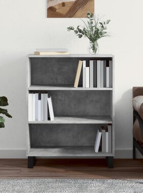 VidaXL Schappenkast 69,5x32,5x90 cm bewerkt hout betongrijs