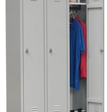 Locker garderobekast 3- delige voor opbergen van kleding