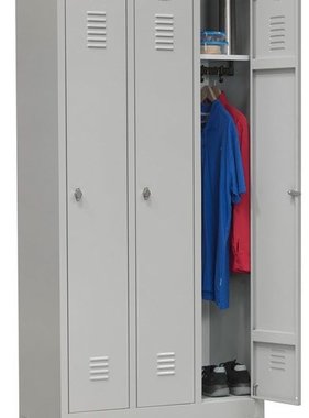 Locker garderobekast 3- delige voor opbergen van kleding