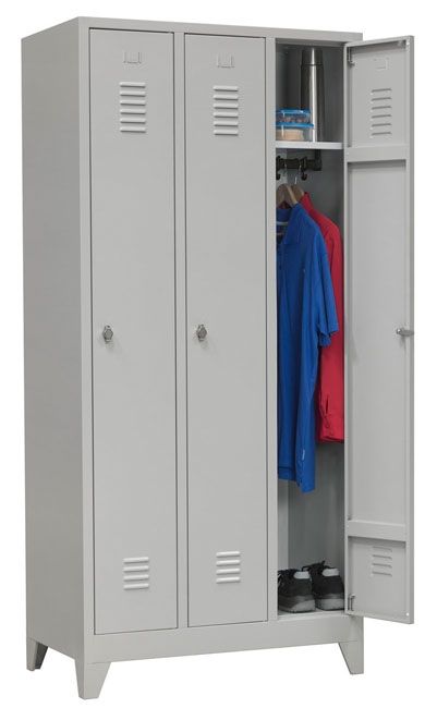 Locker garderobekast 3- delige voor opbergen van kleding