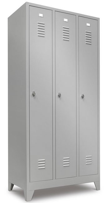 Locker garderobekast 3- delige voor opbergen van kleding