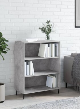 VidaXL Schappenkast 69,5x32,5x90 cm bewerkt hout betongrijs